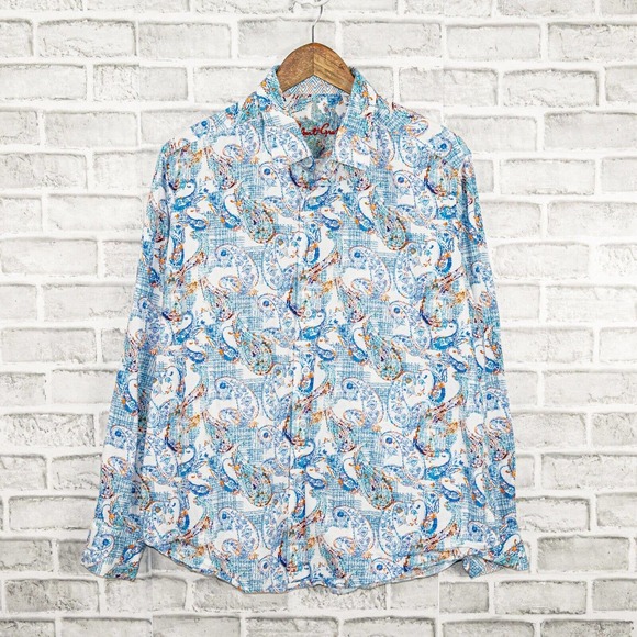 Robert Friedman Light Blue Cotton Men Shirt